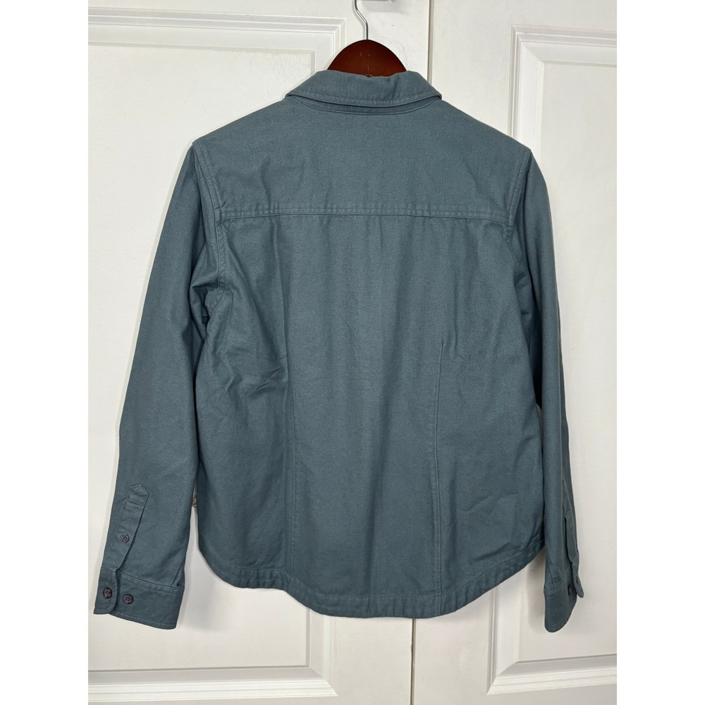 Gander Mountain Guide Series Women Blue Gray Cotton Button Down Utility Shirt M - Picture 4 of 6